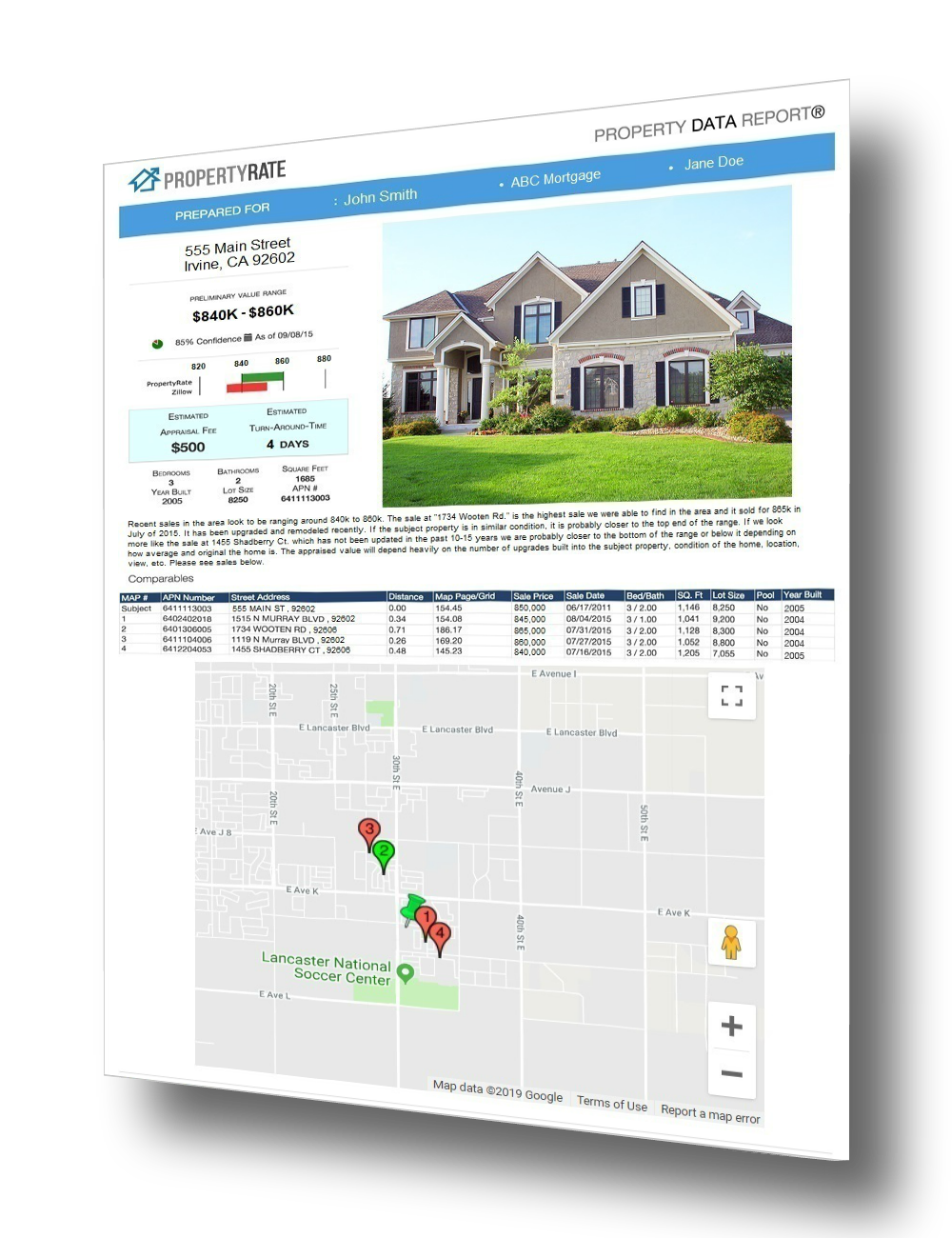 Free Property Data Report